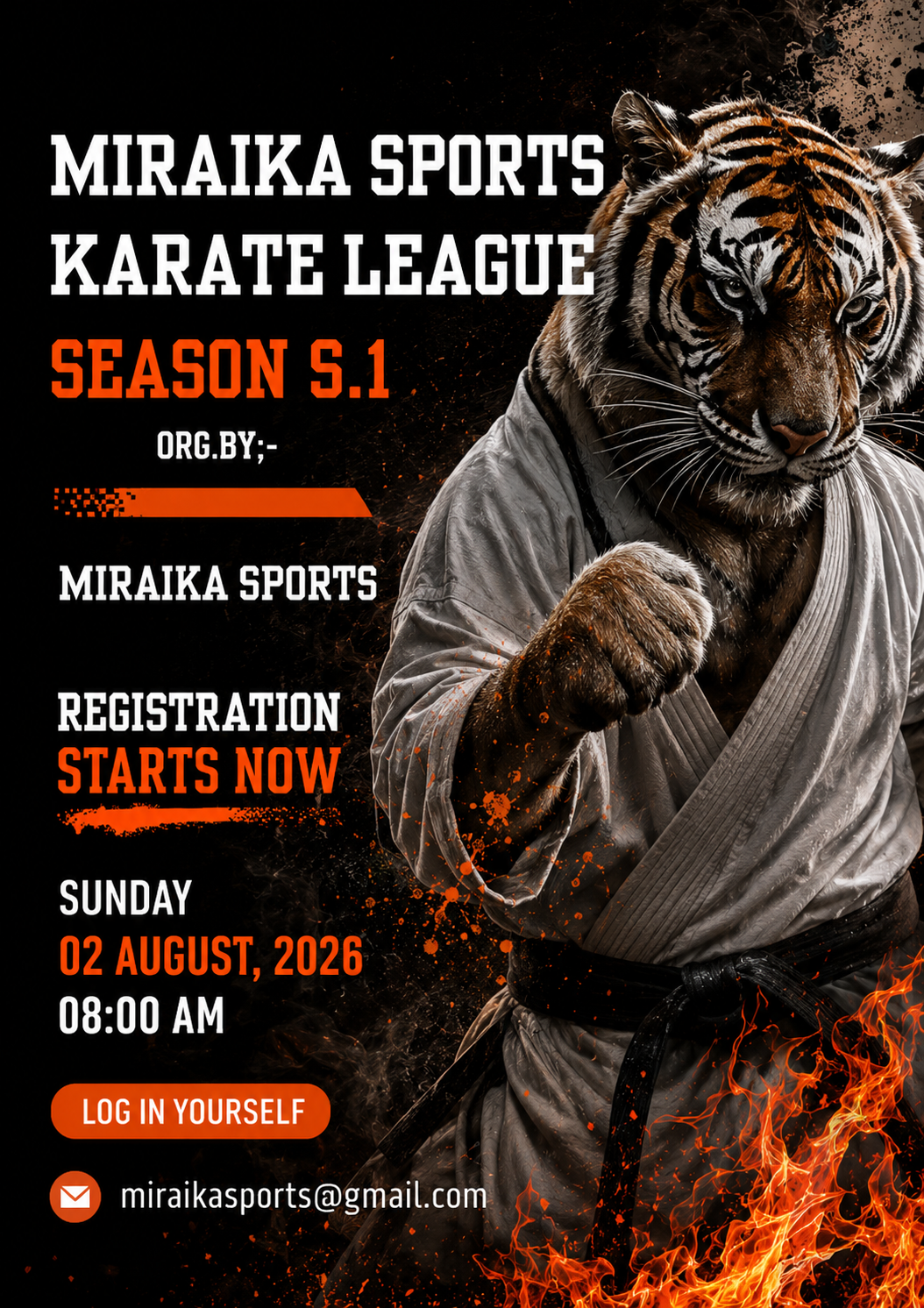 Miraika Sports event poster